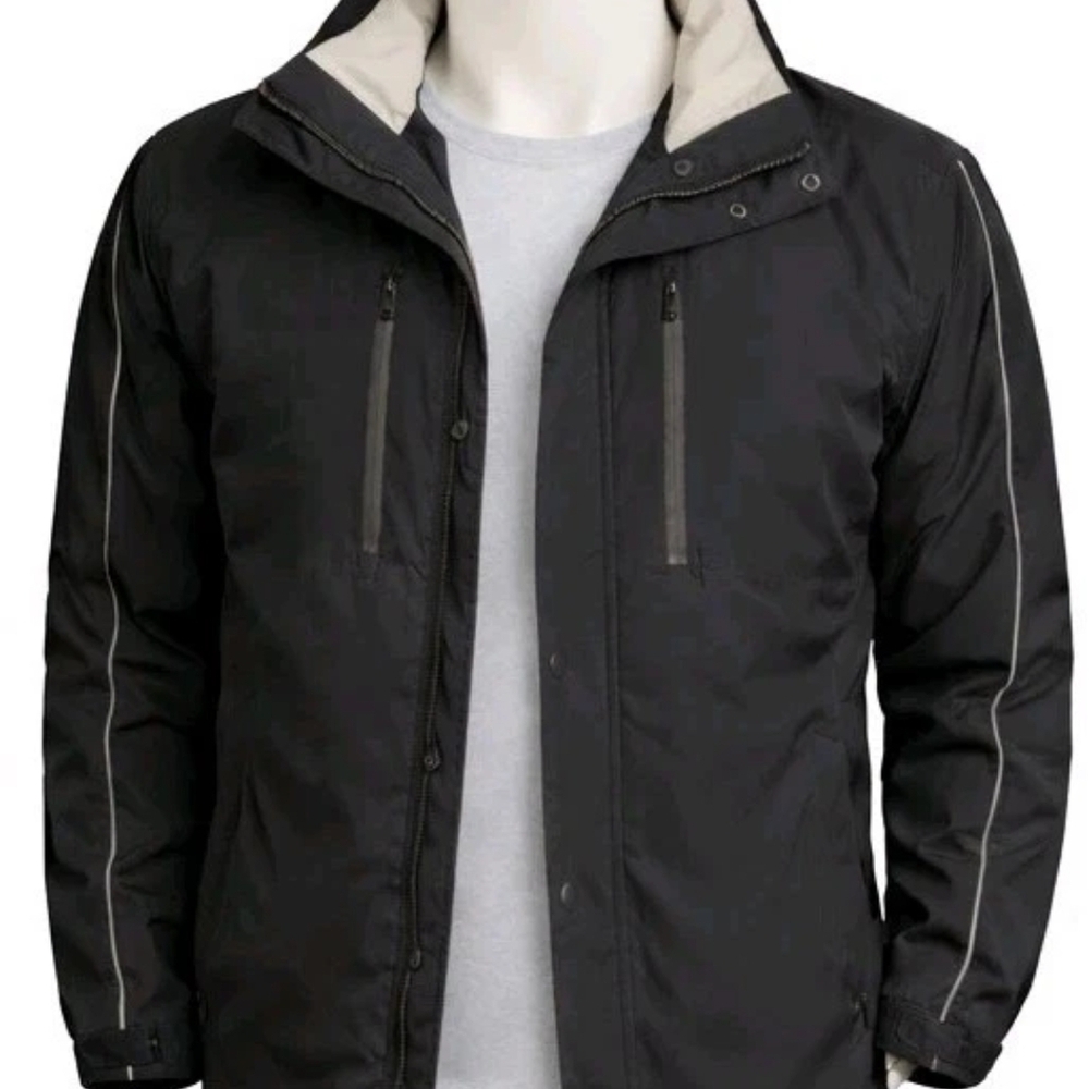 Nautica Men SzXL Black/Gray Performance Jacket Academia WorkToDate